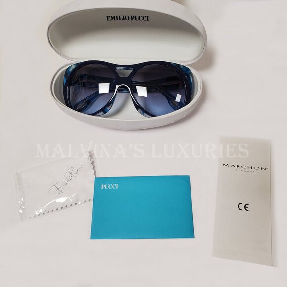 EMILIO PUCCI SUNGLASSES EP688S 426 COBALT GEOMETRIC PRINT main image 10